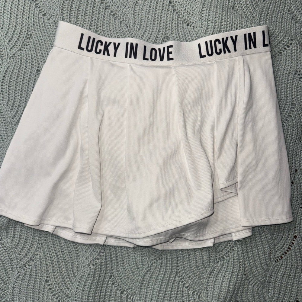 Lucky in Love White Pleated Skirt